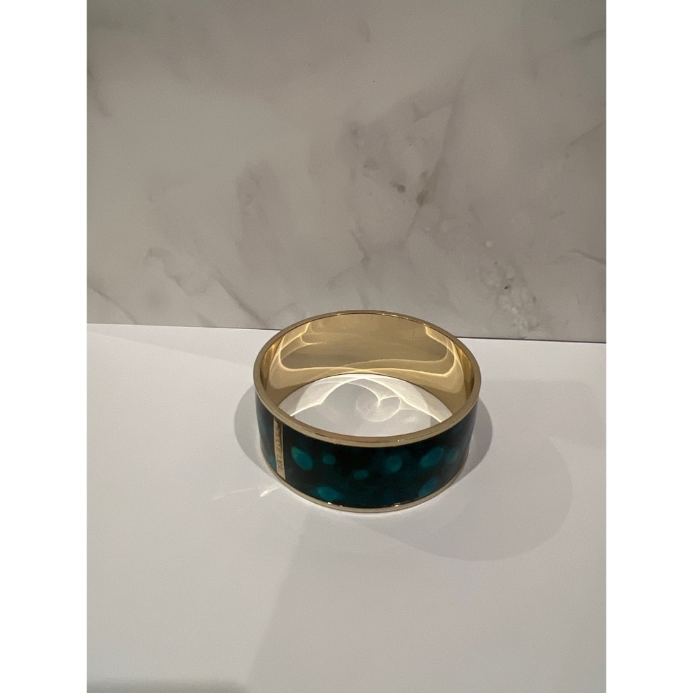 Talbots Bangle Bracelet Peacock Feather Enamel - image 5